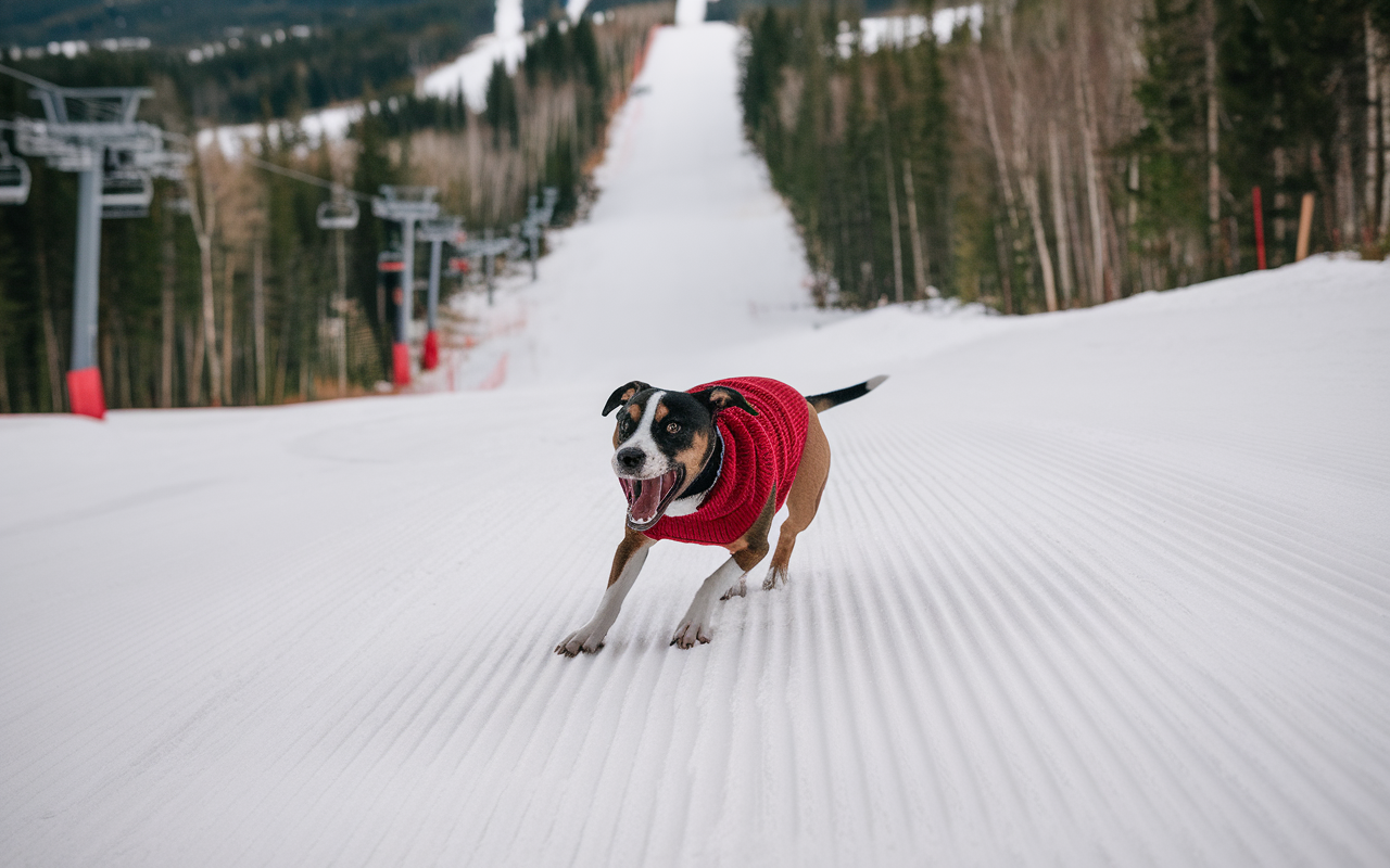Quand les chiens s'attaquent aux pistes de ski : aventure unique !